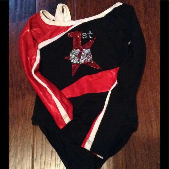 Red, white and black all star cheer uniform - Picture 2 of 4